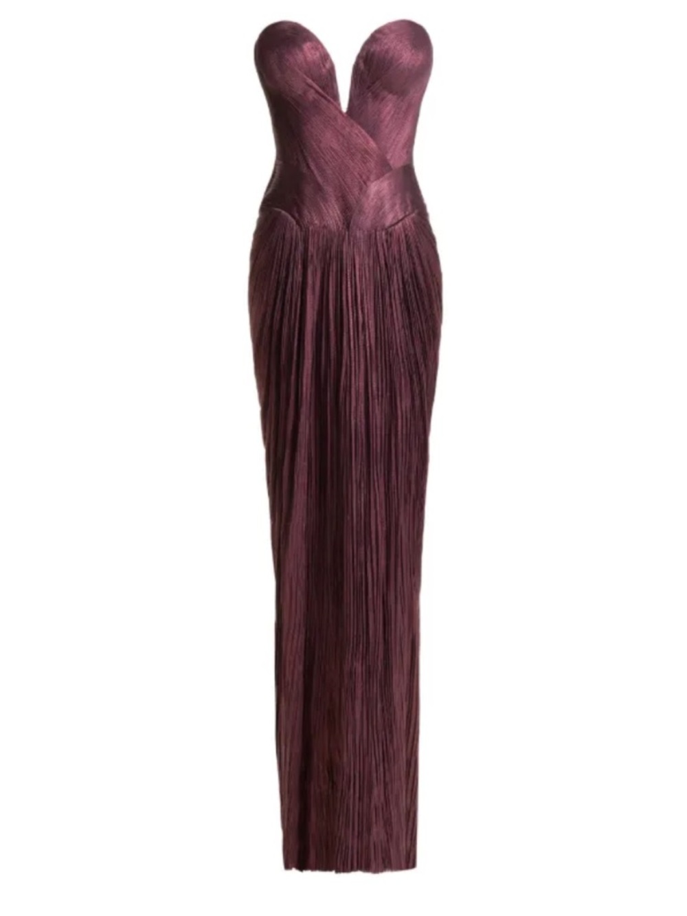 Maria Lucia Hohan Andora Pleated Strapless Gown - Picture 2 of 9